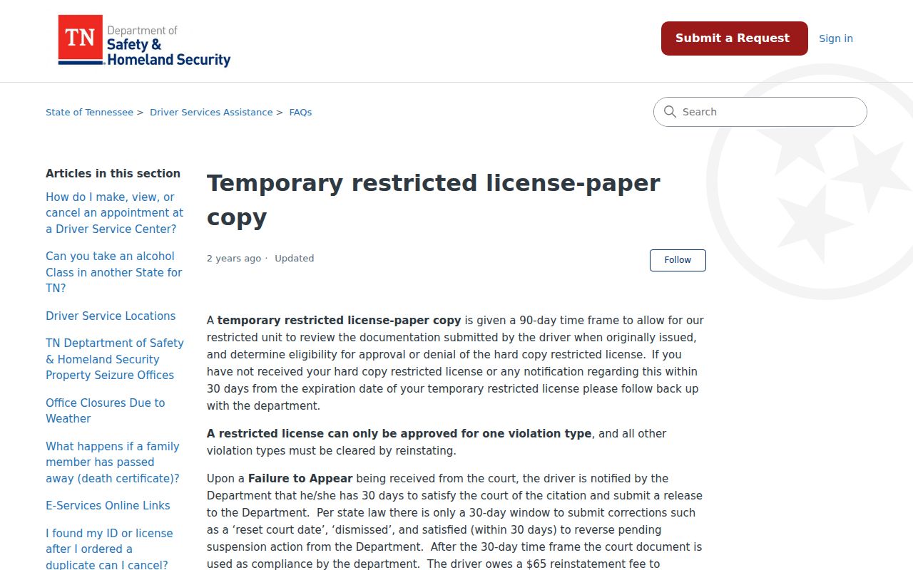 Lauderdale County traffic warrant records: Tennessee FTA compliance guidance
