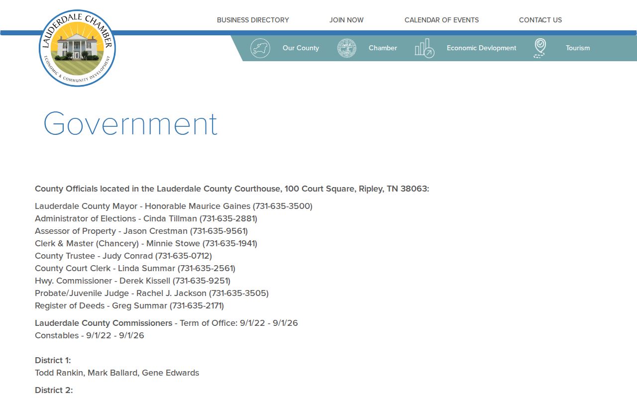 Lauderdale County warrant records: county court and Justice Complex directory